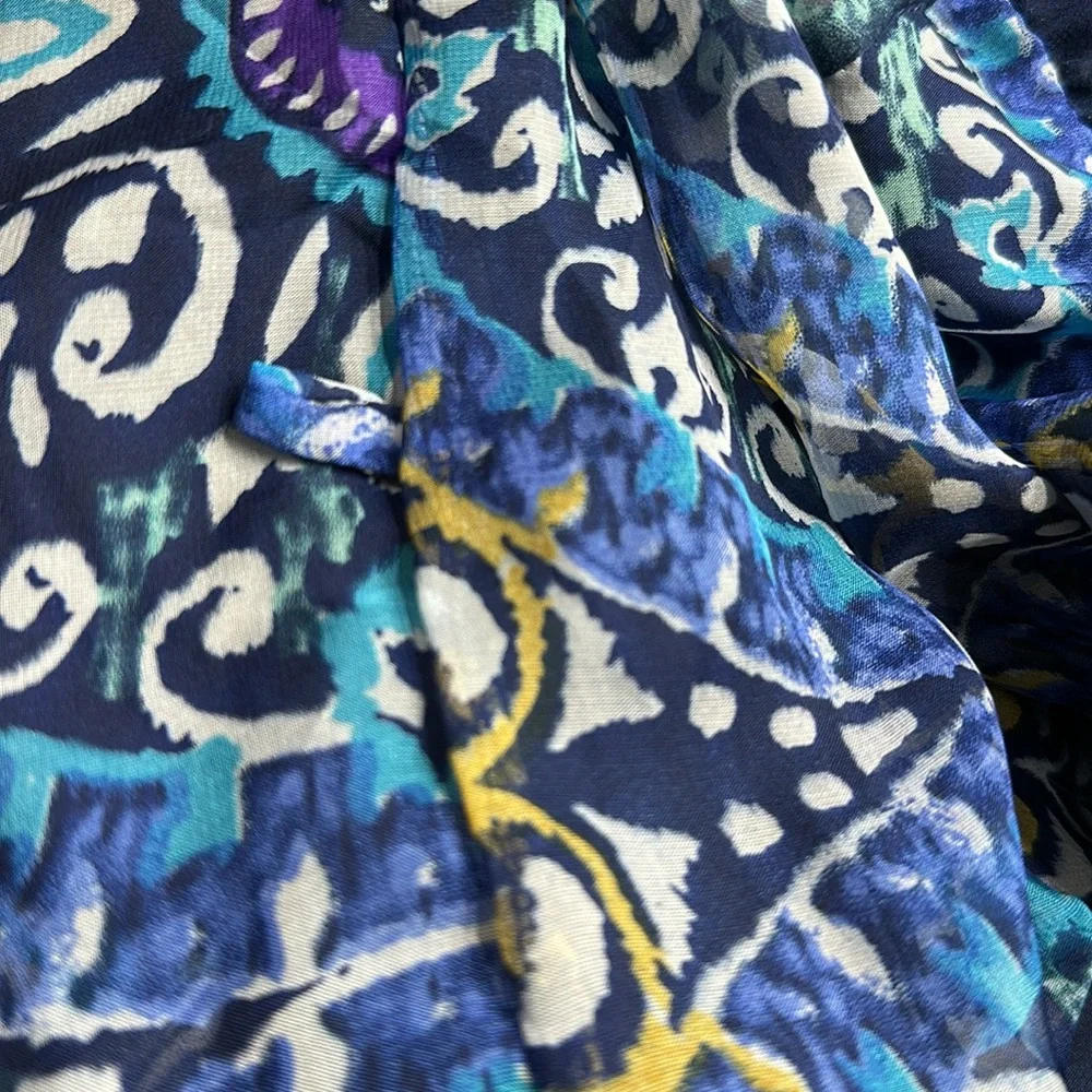 Urban Mangoz Blue Women’s‎ size L Bohemian Patterned Tunic Dress (D11)